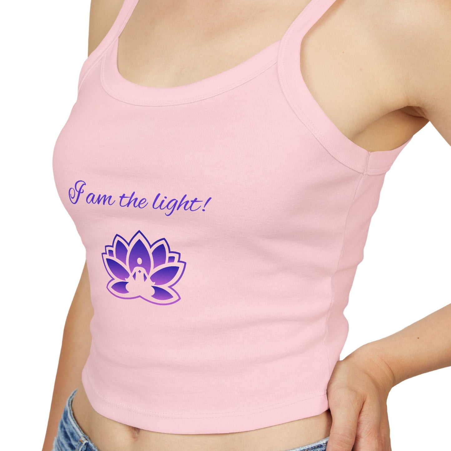 "I Am the Light" Peace in a Pod Spaghetti Strap Tank Top