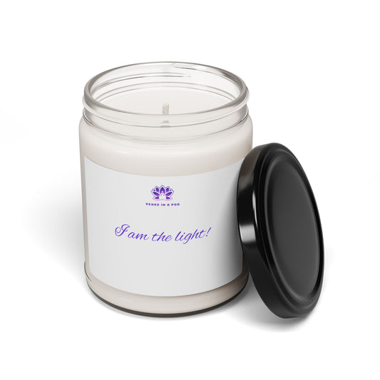 I Am the Light! Peace in a Pod Scented Soy Candle - 9oz - Calming Aromatherapy for Relaxation & Mindfulness