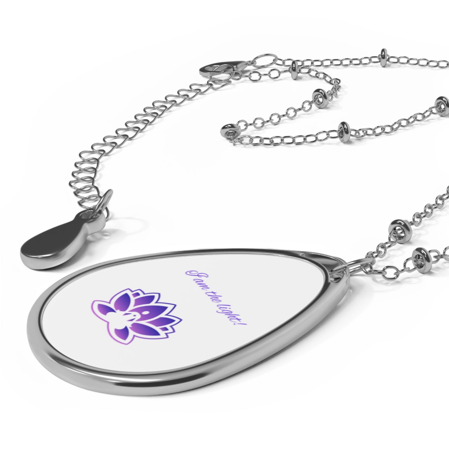 Lotus Inspiration Oval Necklace, Meaningful Jewelry, Spiritual Gift, Meditation Accessory, Empowerment Necklace, Self-Love