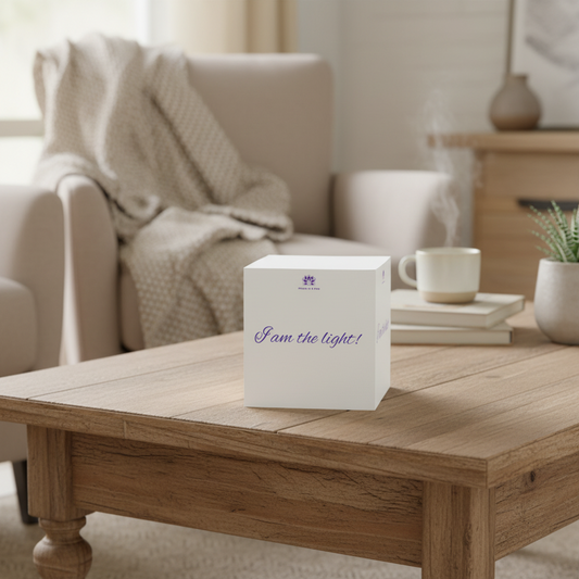 "I am the light!" Inspirational Peace in a Pod Note Cube