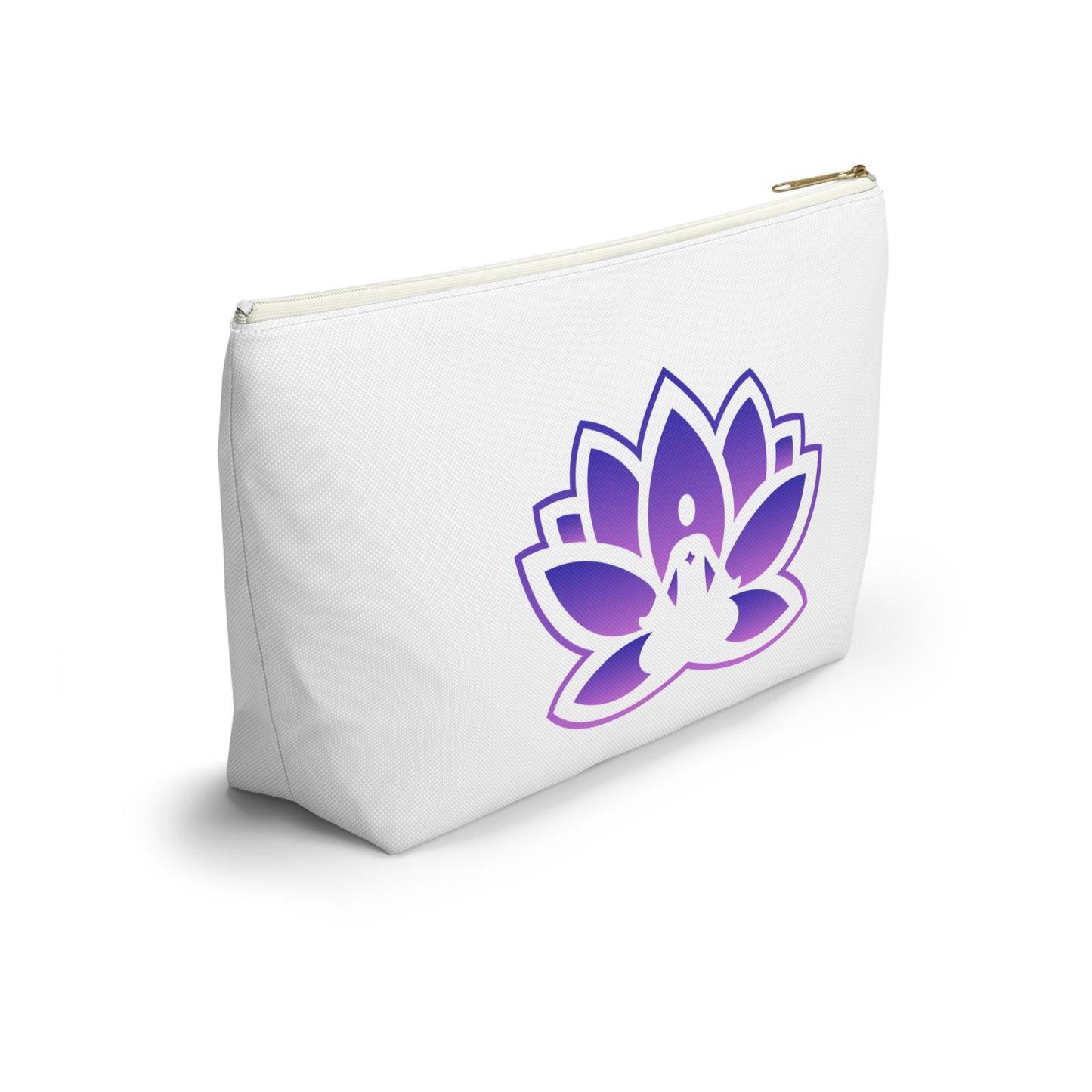 Accessory Pouch - "I am the light!" - Zen Storage, Travel Makeup Bag, Gift for Meditation, Yoga Essentials, Lotus Design
