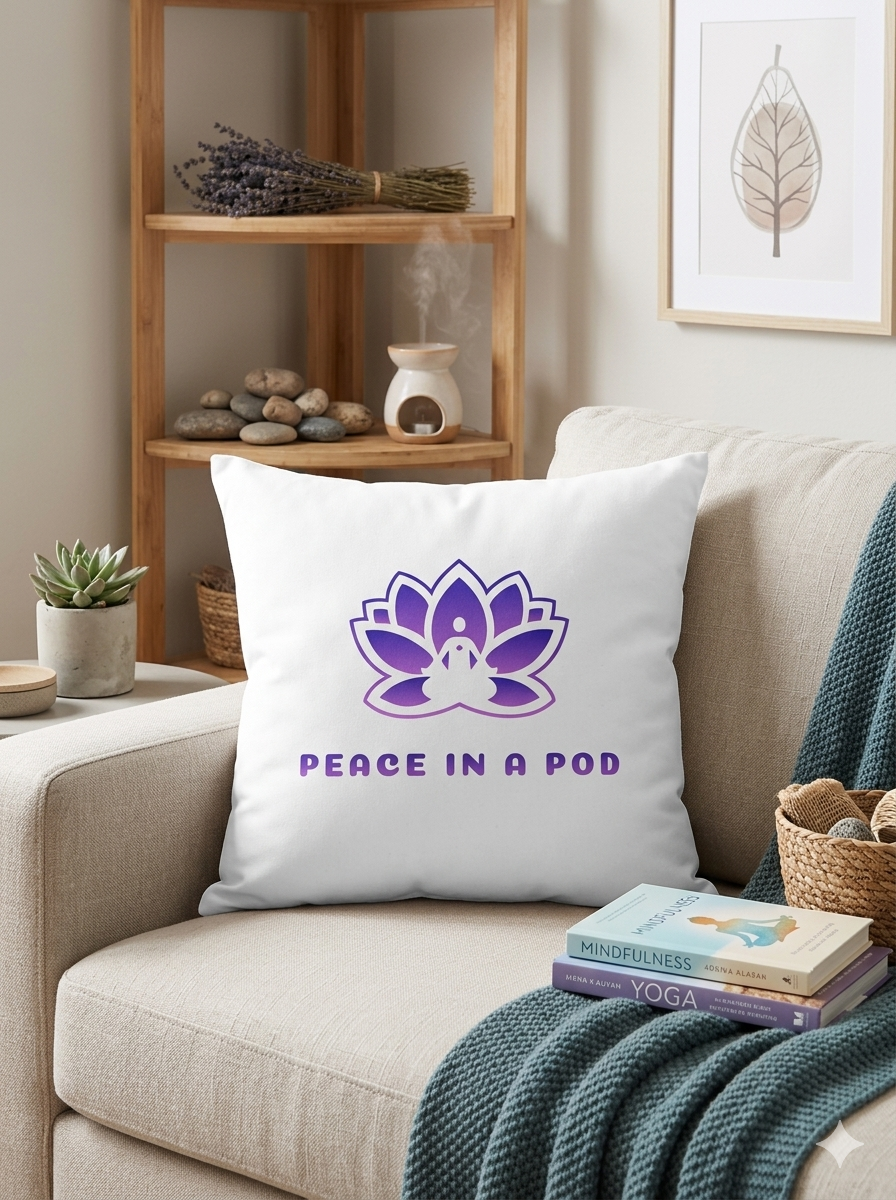 Peace in a Pod "I Am the Light!" Inspirational Throw Pillow - Decorative Cushion for Home Decor