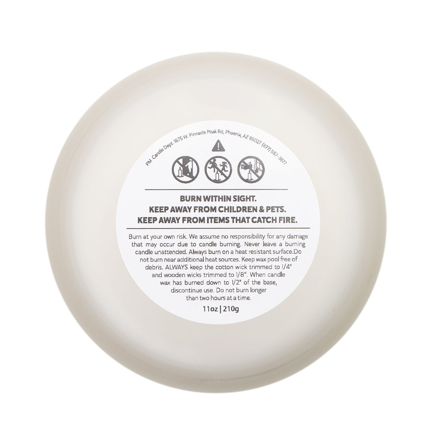 Inspirational Peace in a Pod Candle - 11oz Frosted Glass Candle with 'I am the light!' Design