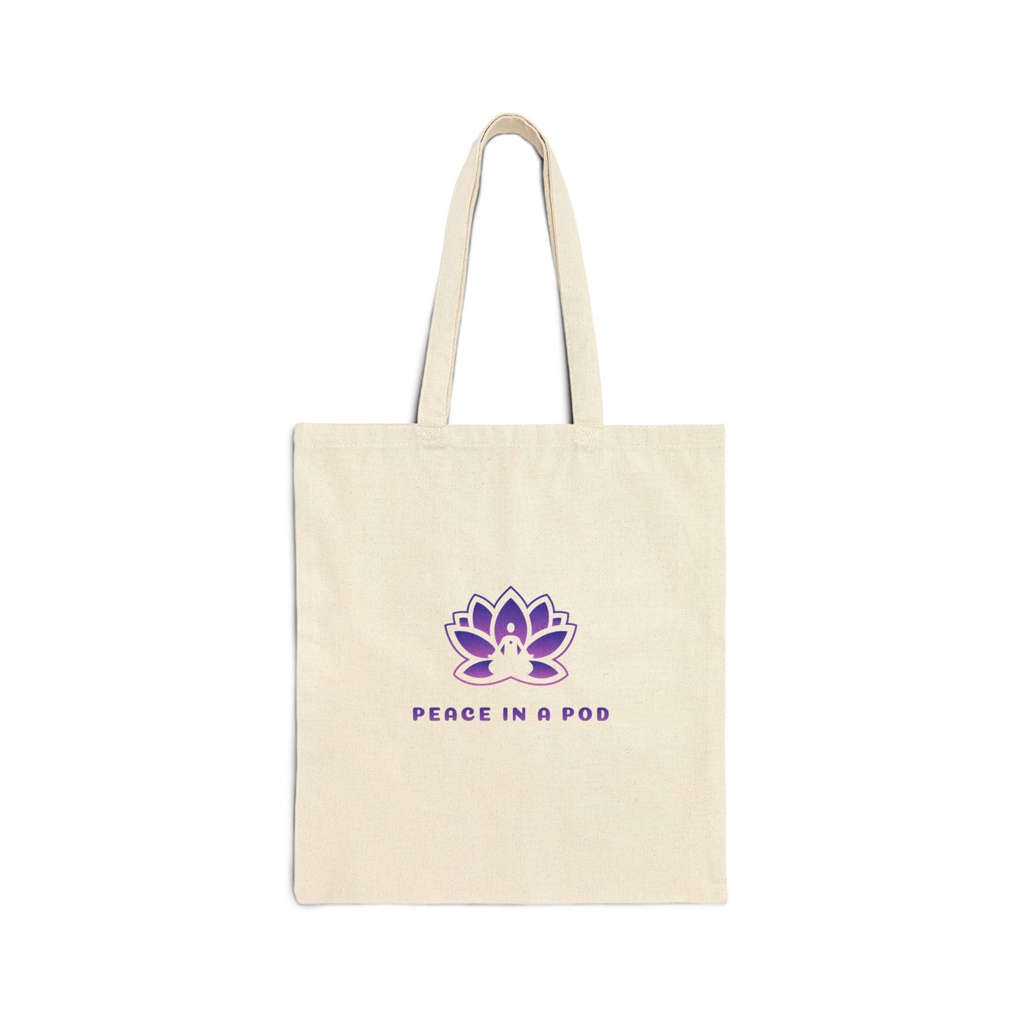 Empowering Yoga Cotton Canvas Tote Bag - "I Am the Light!"