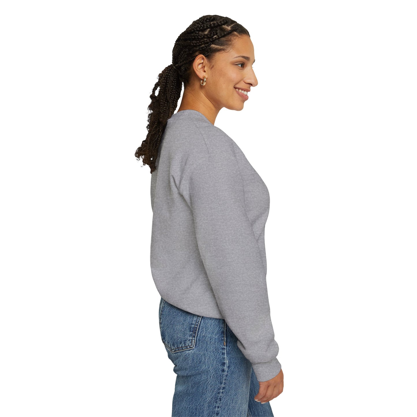 Crewneck Sweatshirt — Peace in a Pod Lotus Graphic with "I am the light" Back Script