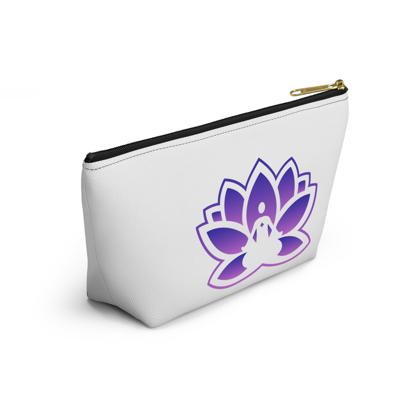 Accessory Pouch - "I am the light!" - Zen Storage, Travel Makeup Bag, Gift for Meditation, Yoga Essentials, Lotus Design
