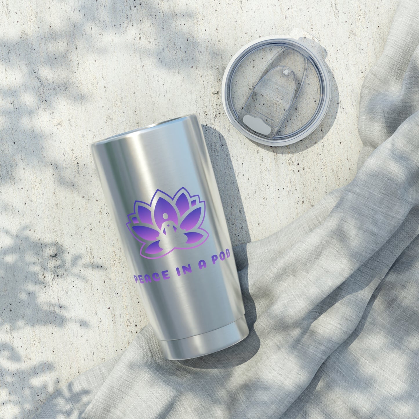 Peace in a Pod Inspiring Lotus 20oz Tumbler -  Perfect for Mindfulness & Yoga
