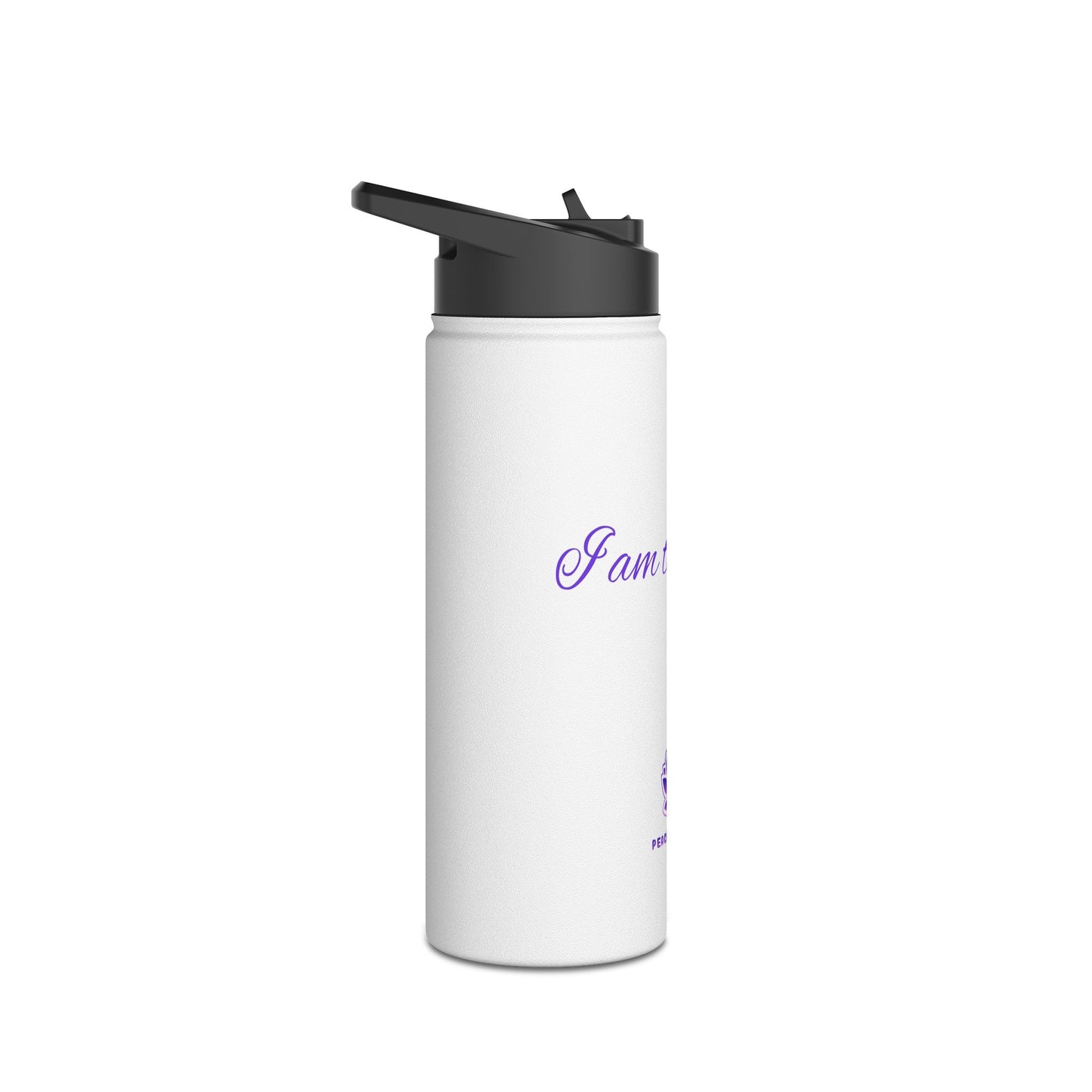 Inspirational Stainless Steel Water Bottle - "I Am the Light"