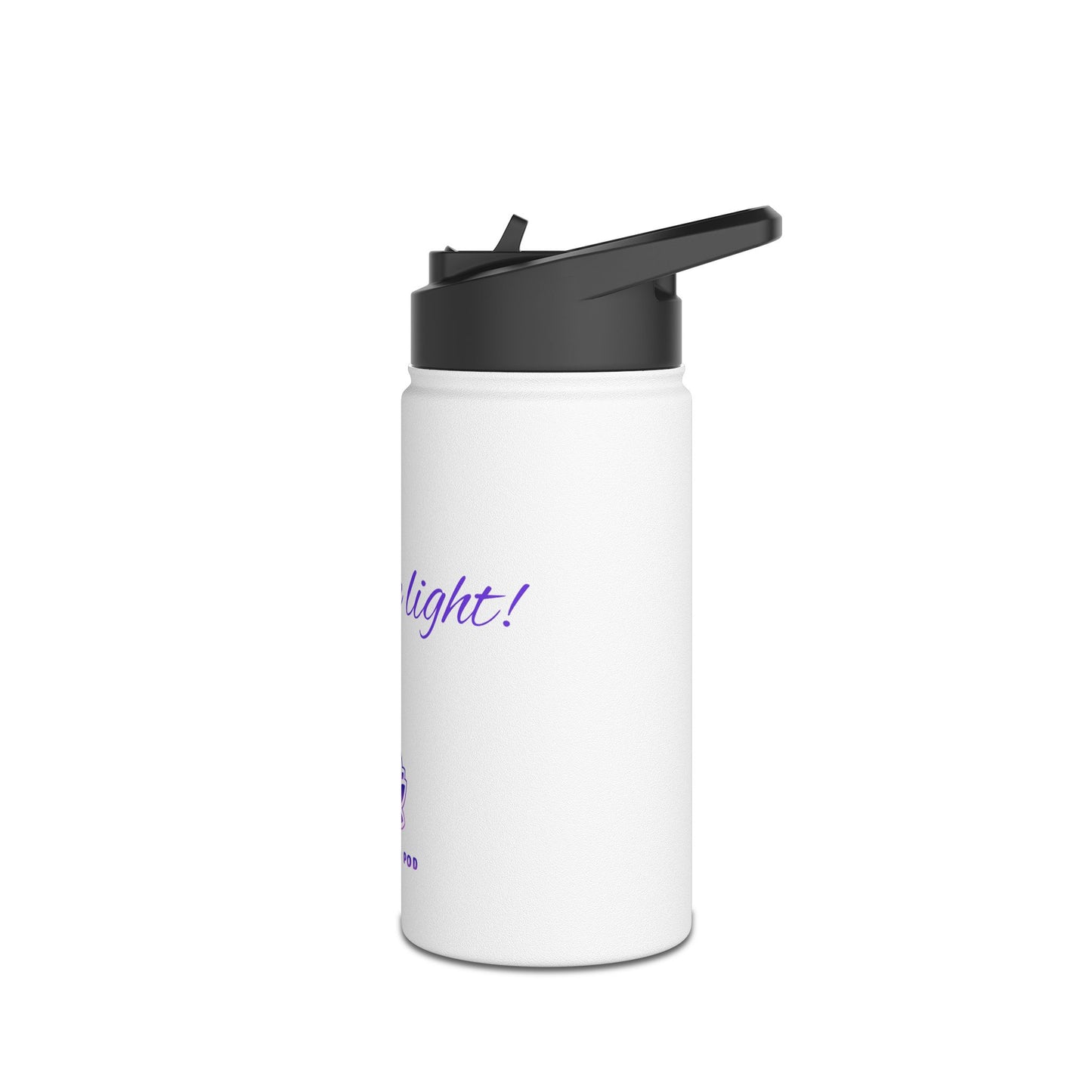 Inspirational Stainless Steel Water Bottle - "I Am the Light"