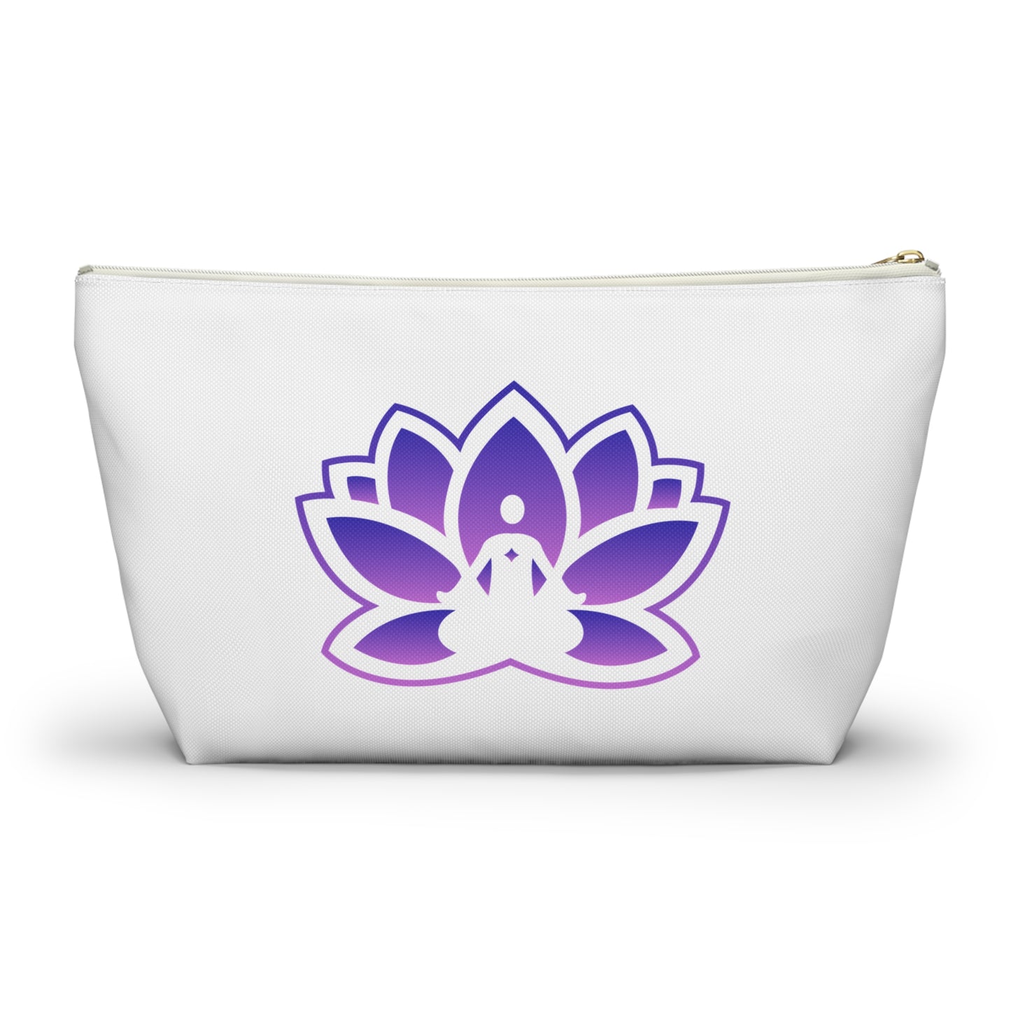 Accessory Pouch - "I am the light!" - Zen Storage, Travel Makeup Bag, Gift for Meditation, Yoga Essentials, Lotus Design