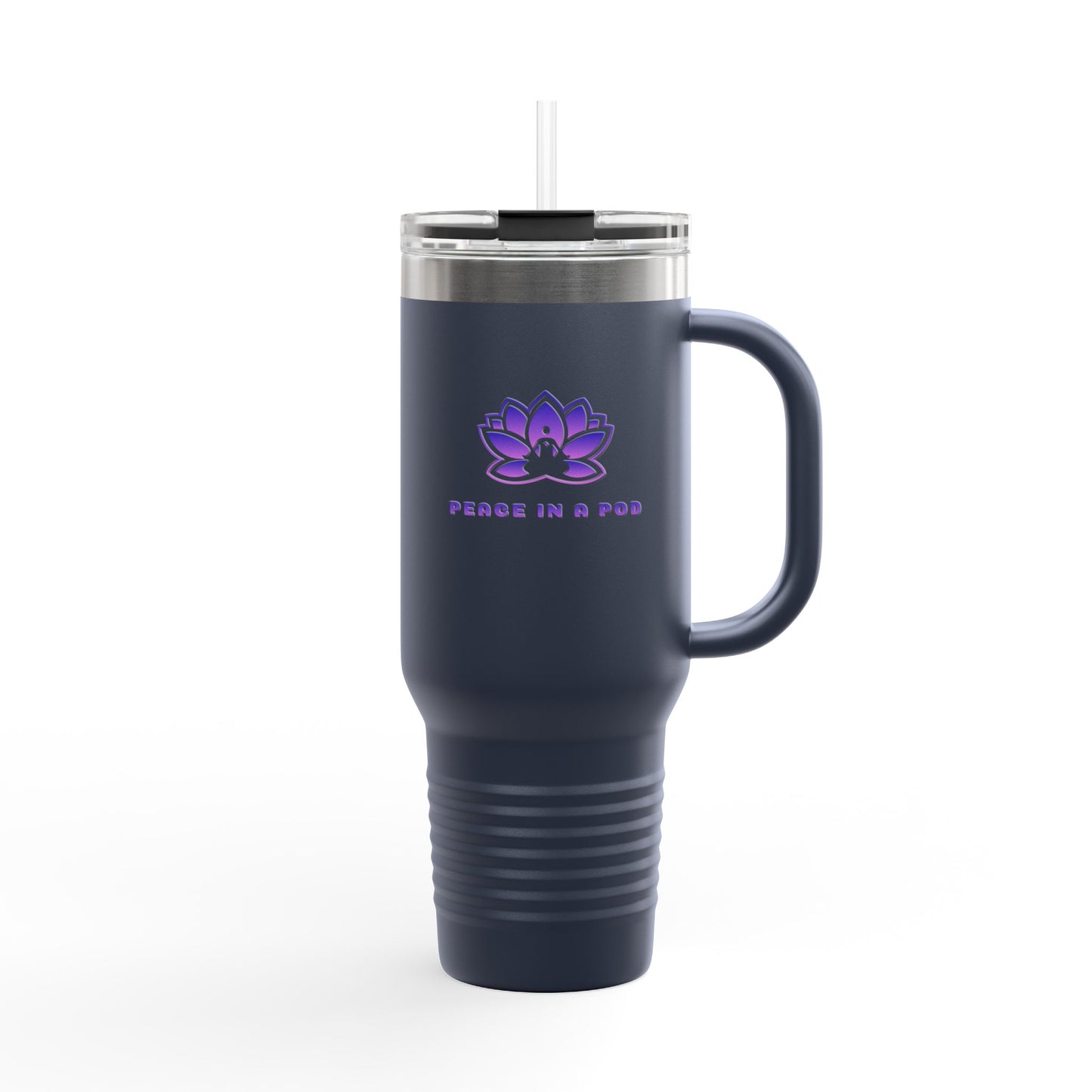 Serene Peace in a Pod Lotus Insulated Travel Mug - 40oz for Mindfulness on the Go