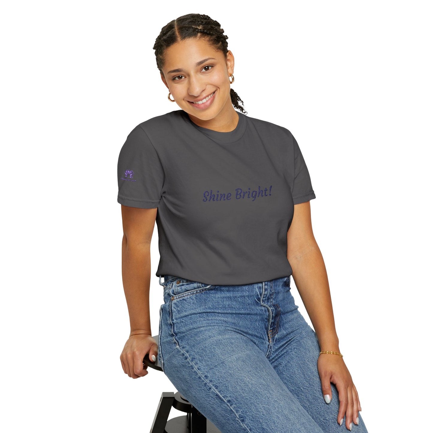 Shine Bright! Inspirational Peace in a Pod Embroidered T-Shirt