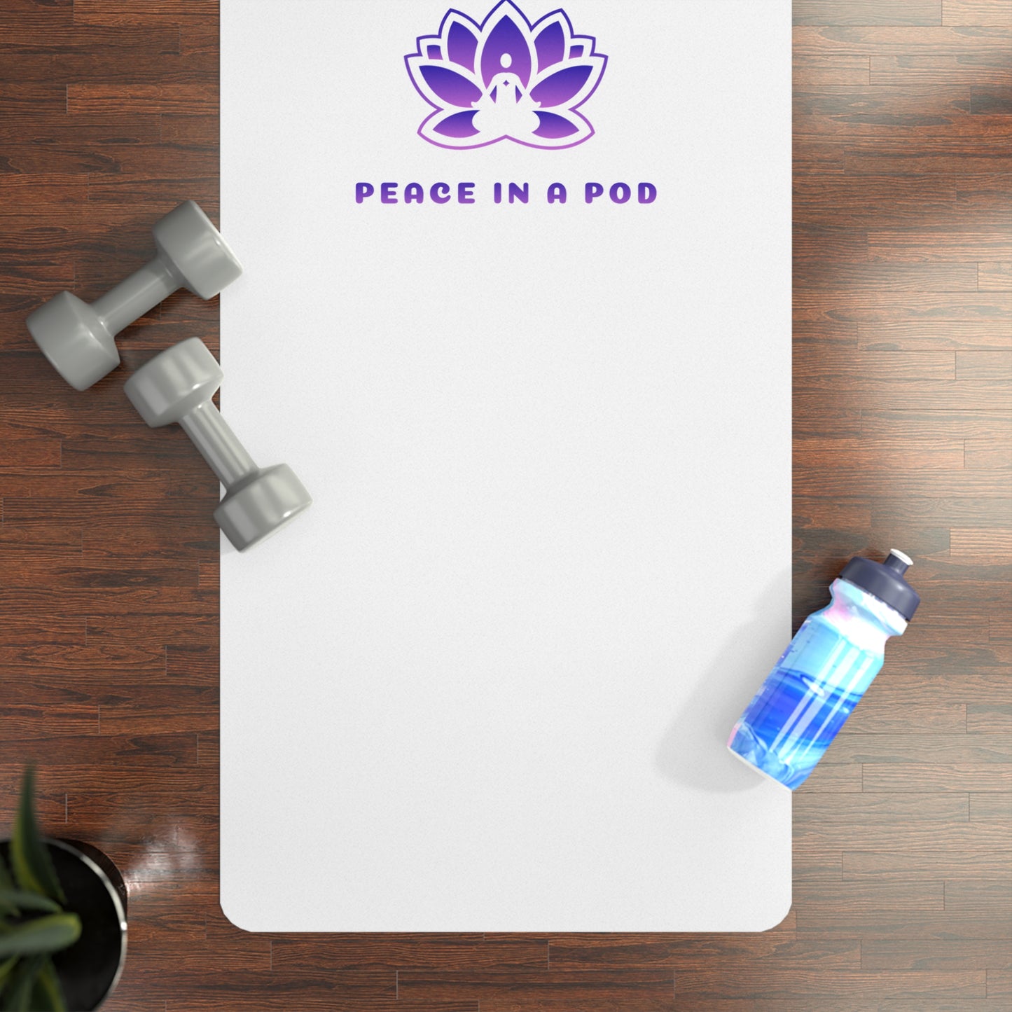 Peace in a Pod Inspirational Rubber Yoga Mat - "I Am the Light!" - Perfect for Yoga and Meditation