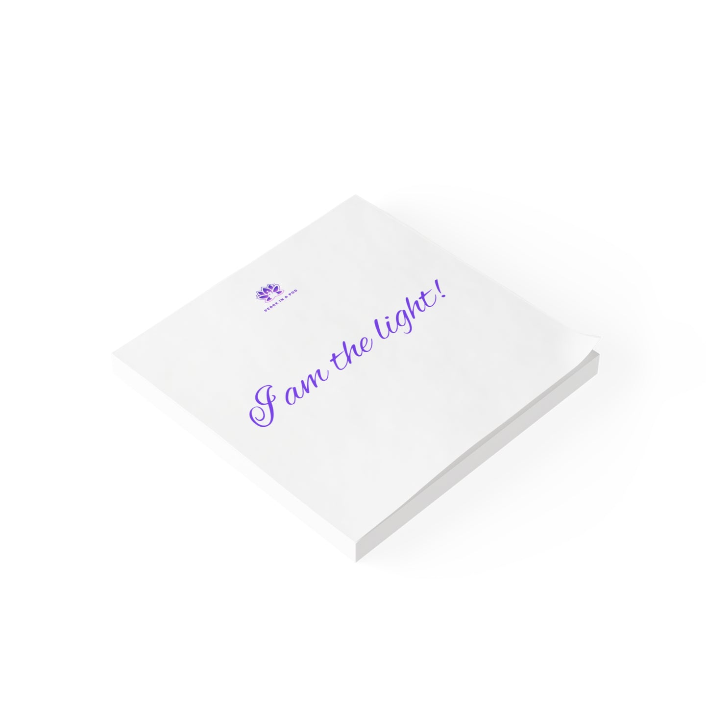 Inspirational Lotus Post-it® Note Pads - "I Am the Light!"