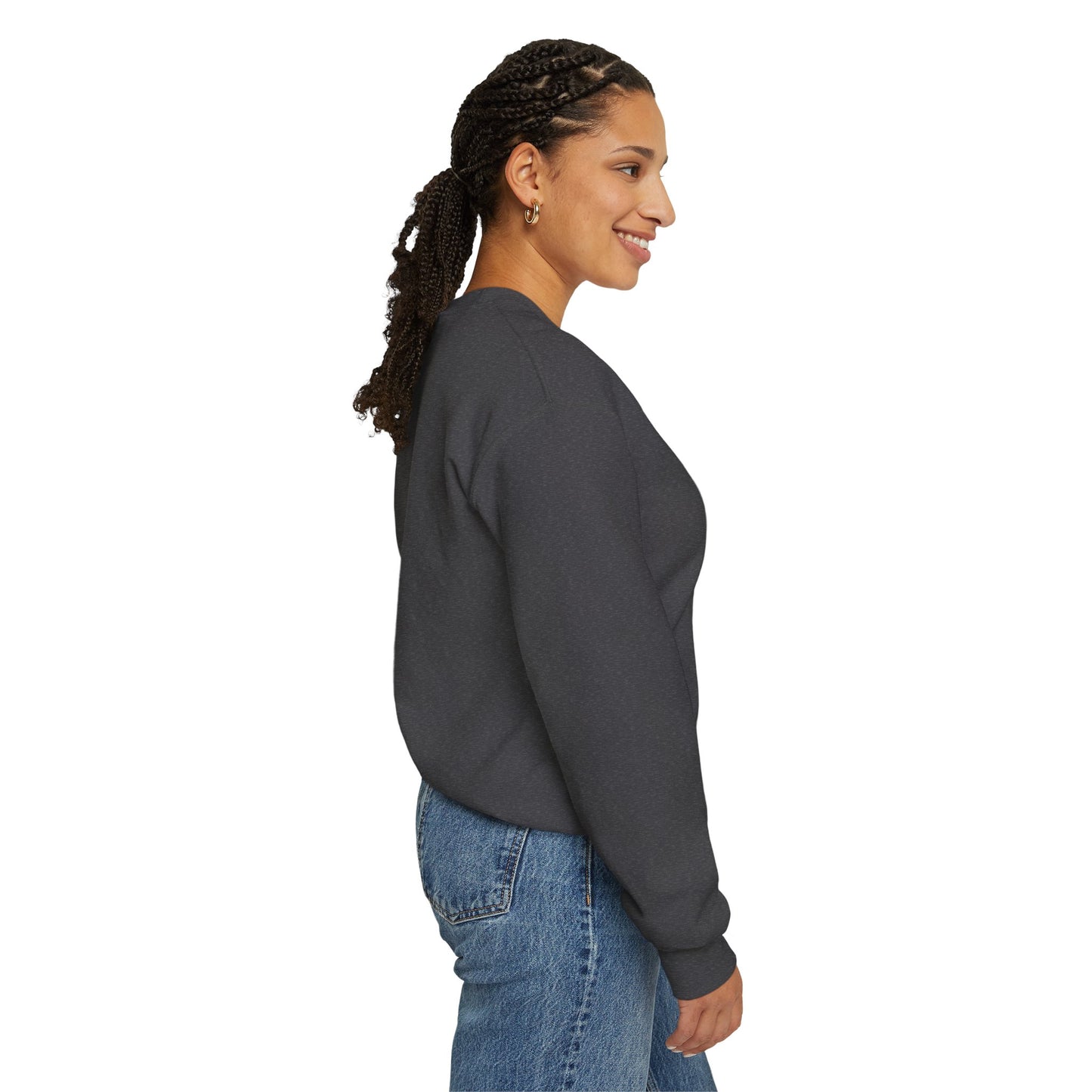 Crewneck Sweatshirt — Peace in a Pod Lotus Graphic with "I am the light" Back Script