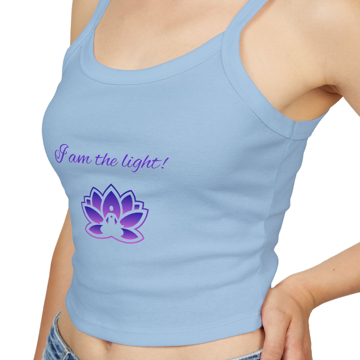 "I Am the Light" Peace in a Pod Spaghetti Strap Tank Top