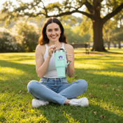 Serene Inspirational Peace in Pod "I am the light!" Insulated Travel Mug - 40oz for Mindfulness on the Go