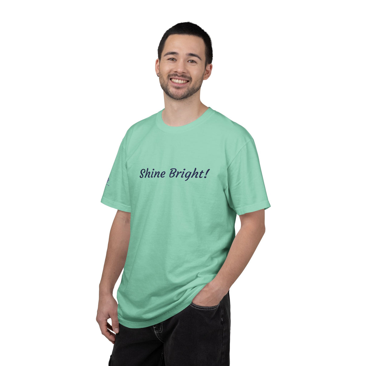 Shine Bright! Inspirational Peace in a Pod Embroidered T-Shirt