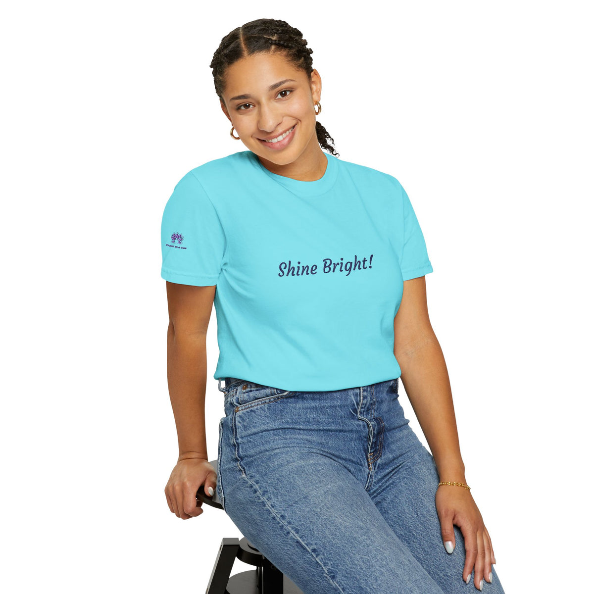 Shine Bright! Inspirational Peace in a Pod Embroidered T-Shirt