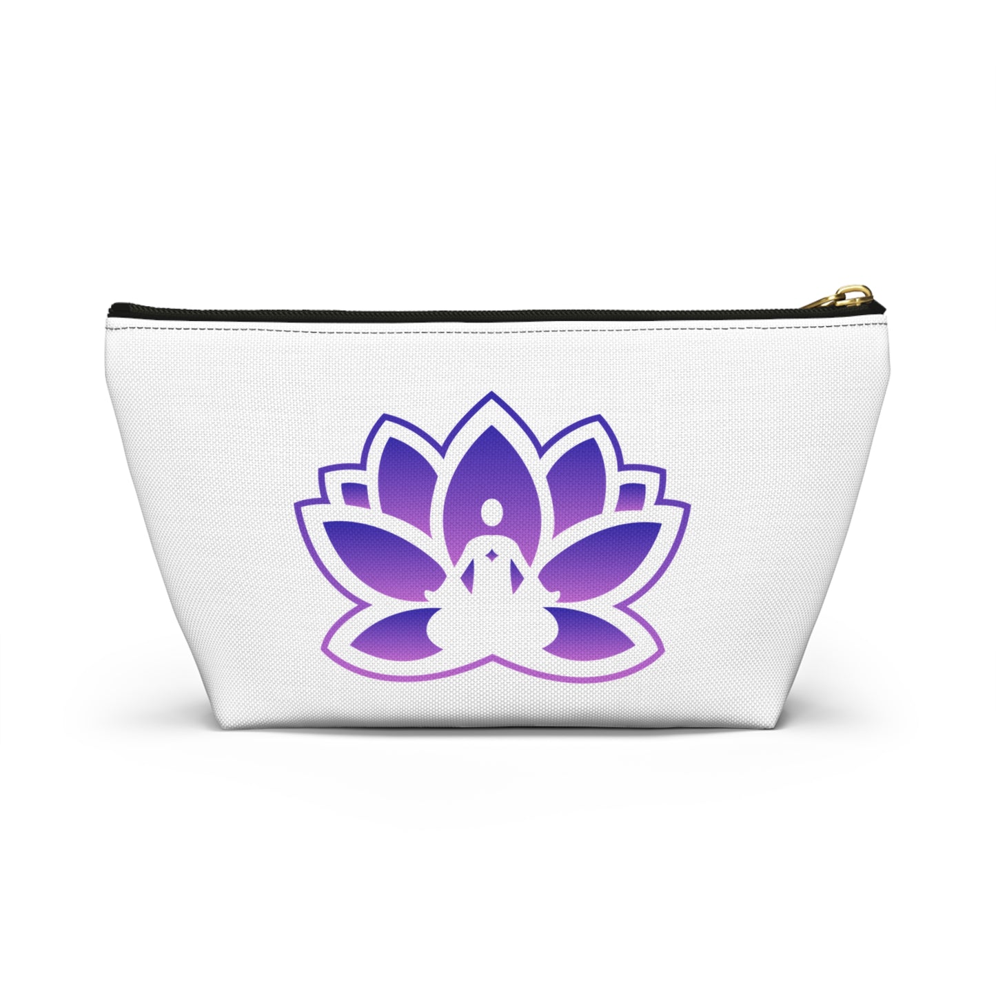 Accessory Pouch - "I am the light!" - Zen Storage, Travel Makeup Bag, Gift for Meditation, Yoga Essentials, Lotus Design