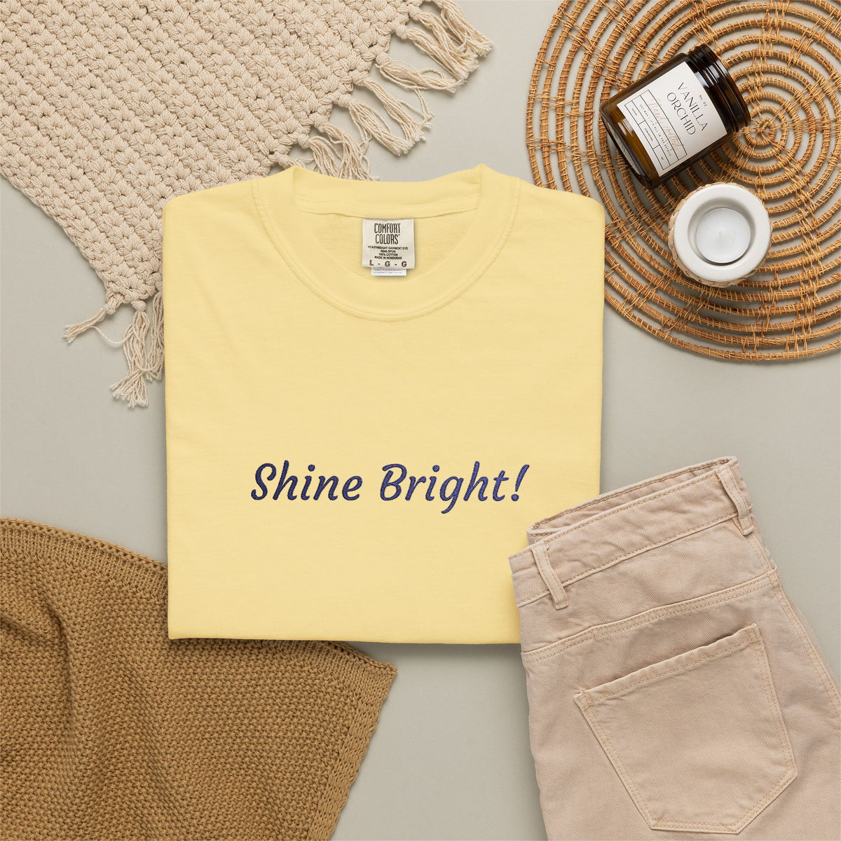 Shine Bright! Inspirational Peace in a Pod Embroidered T-Shirt