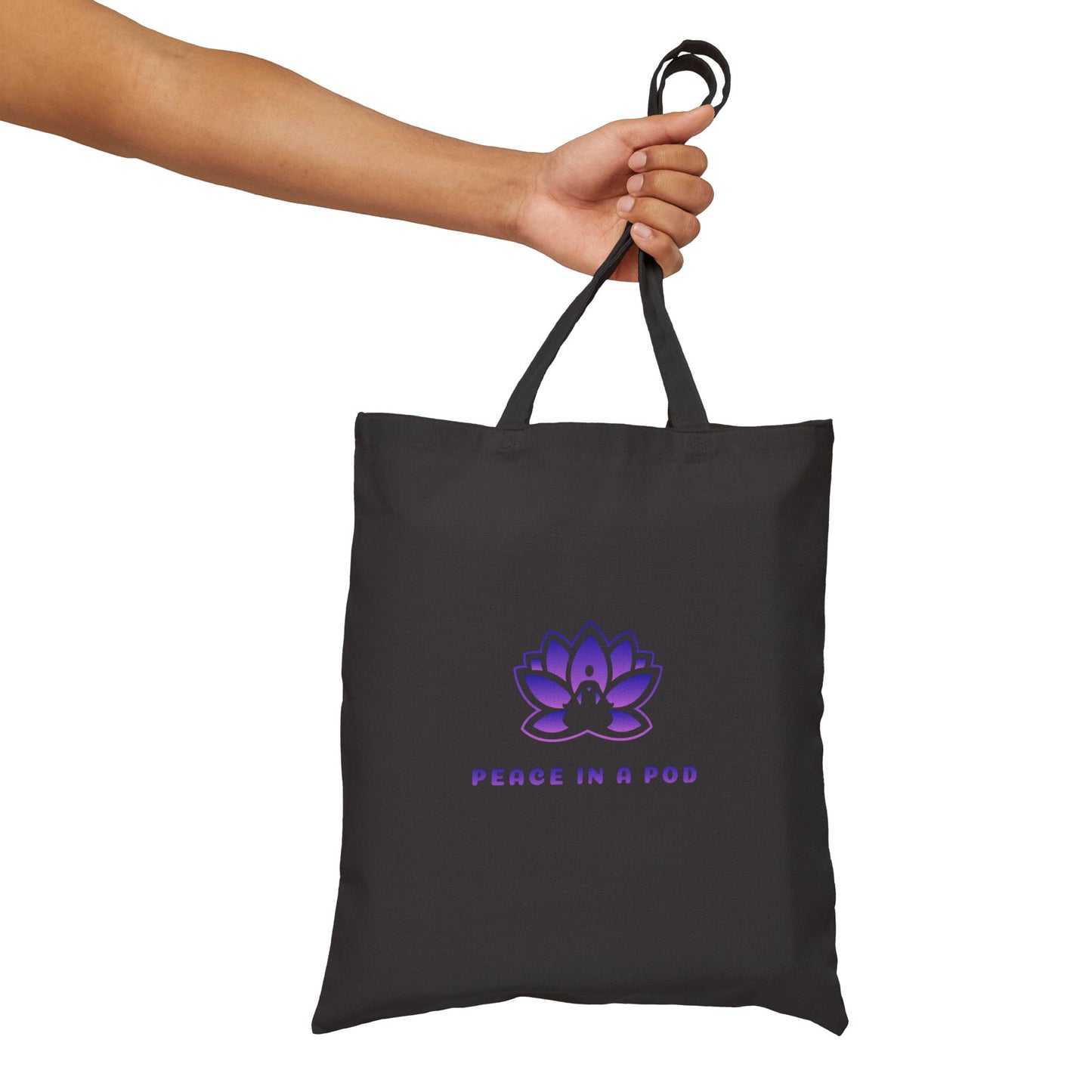 Empowering Yoga Cotton Canvas Tote Bag - "I Am the Light!"