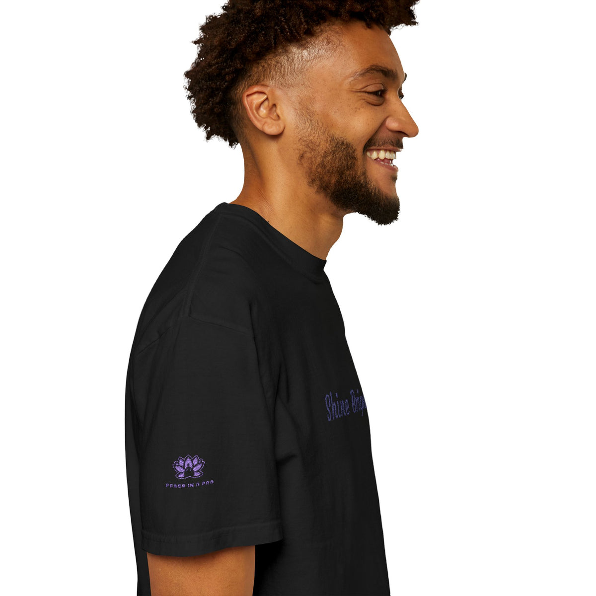 Shine Bright! Inspirational Peace in a Pod Embroidered T-Shirt