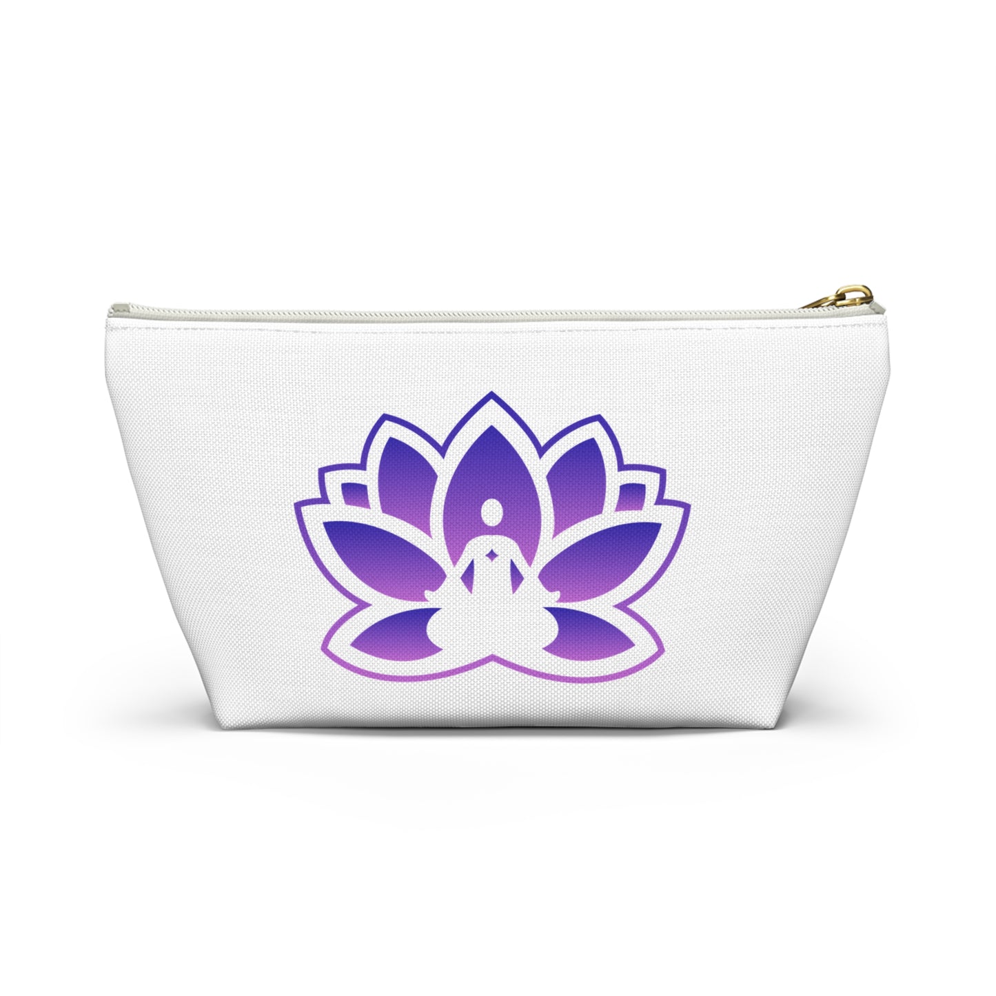 Accessory Pouch - "I am the light!" - Zen Storage, Travel Makeup Bag, Gift for Meditation, Yoga Essentials, Lotus Design