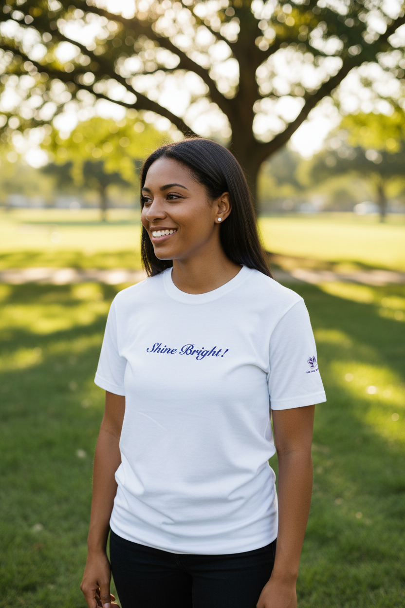 Peace in a Pod "Shine Bright!" Premium Unisex Crewneck T-shirt | Bella + Canvas 3001