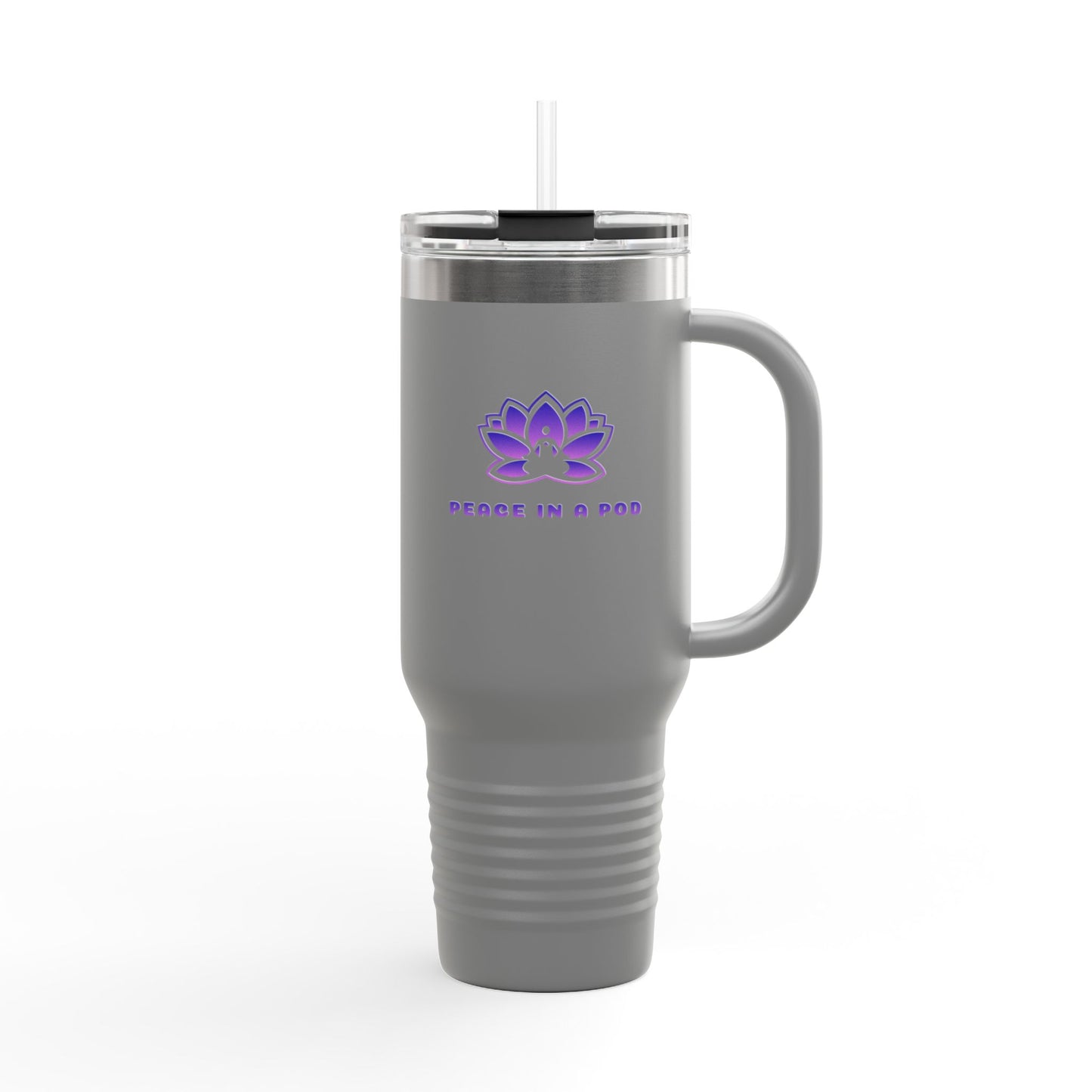 Serene Peace in Pod Lotus Insulated Travel Mug - 40oz for Mindfulness on the Go