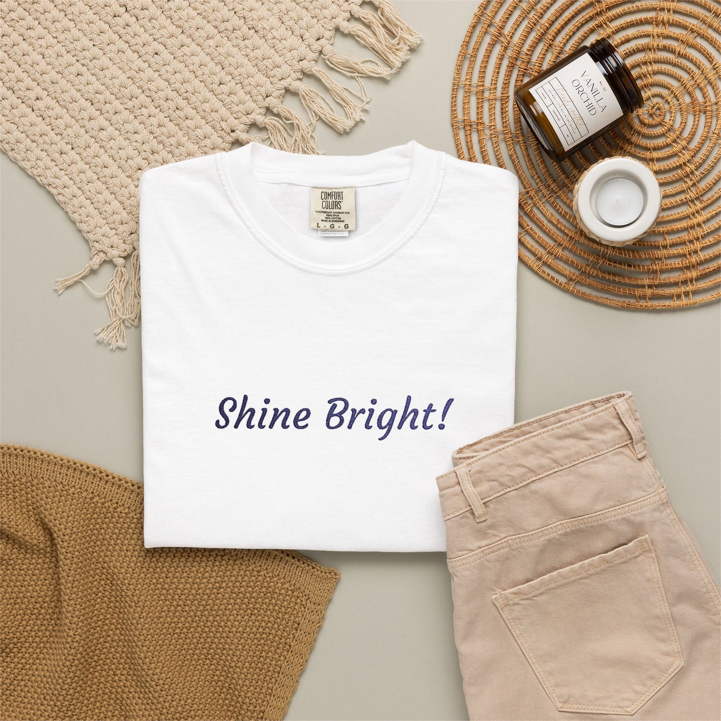Shine Bright! Inspirational Peace in a Pod Embroidered T-Shirt