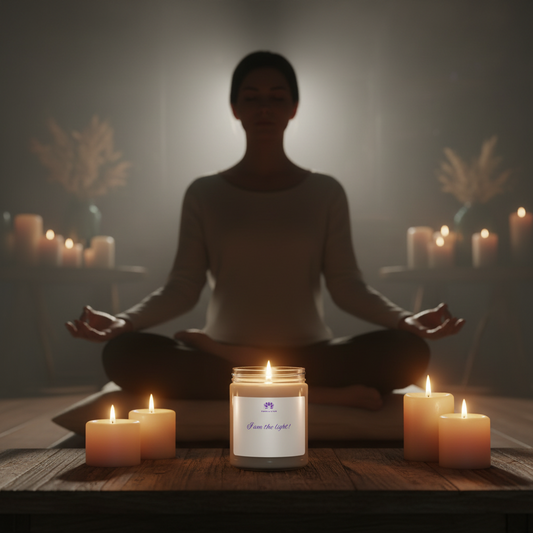 I Am the Light! Peace in a Pod Scented Soy Candle - 9oz - Calming Aromatherapy for Relaxation & Mindfulness