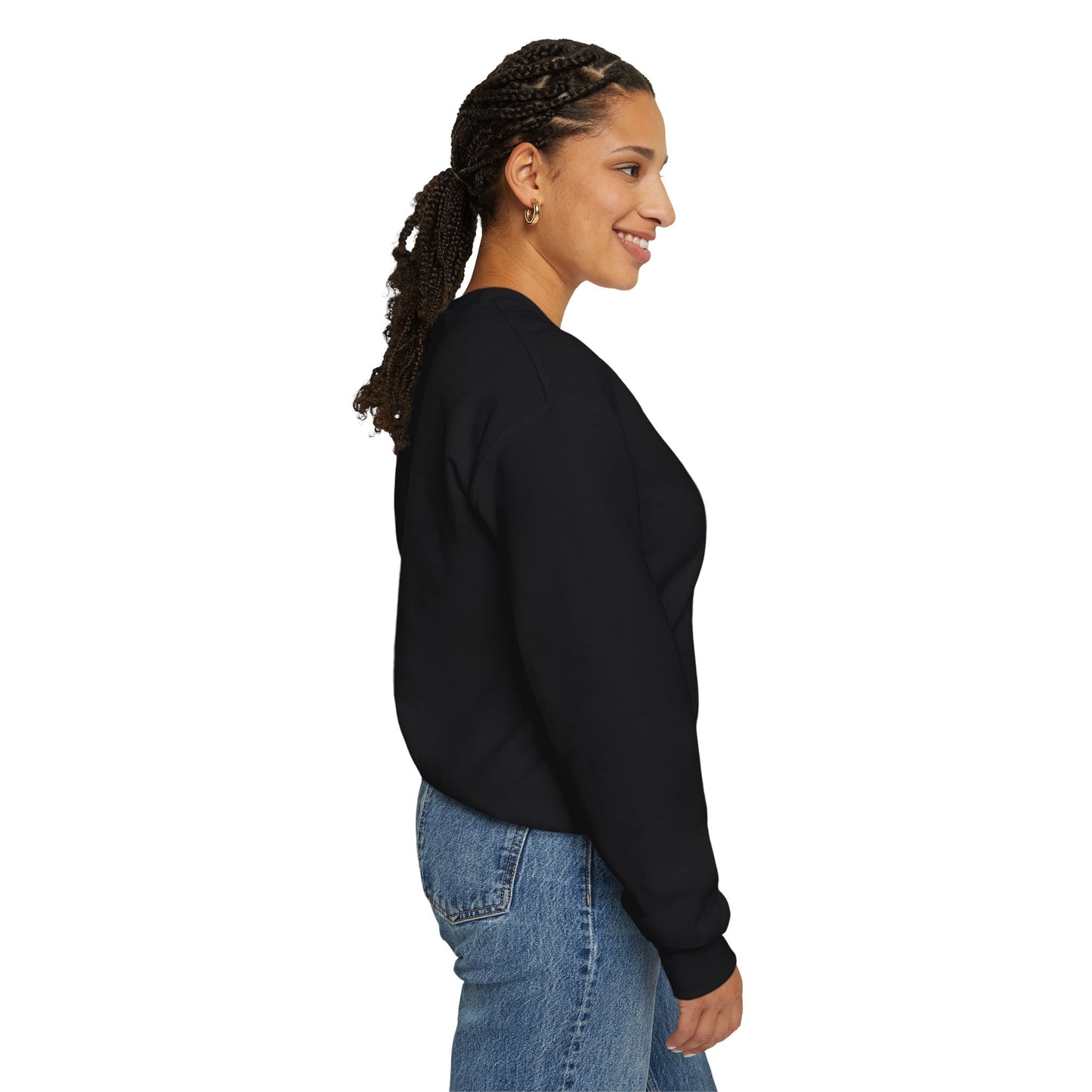Crewneck Sweatshirt — Peace in a Pod Lotus Graphic with "I am the light" Back Script