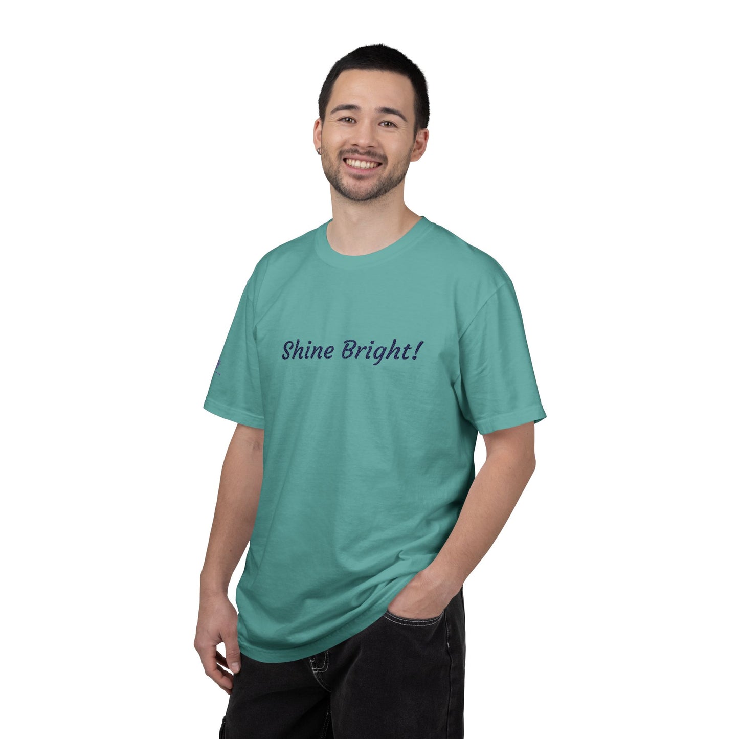 Shine Bright! Inspirational Peace in a Pod Embroidered T-Shirt