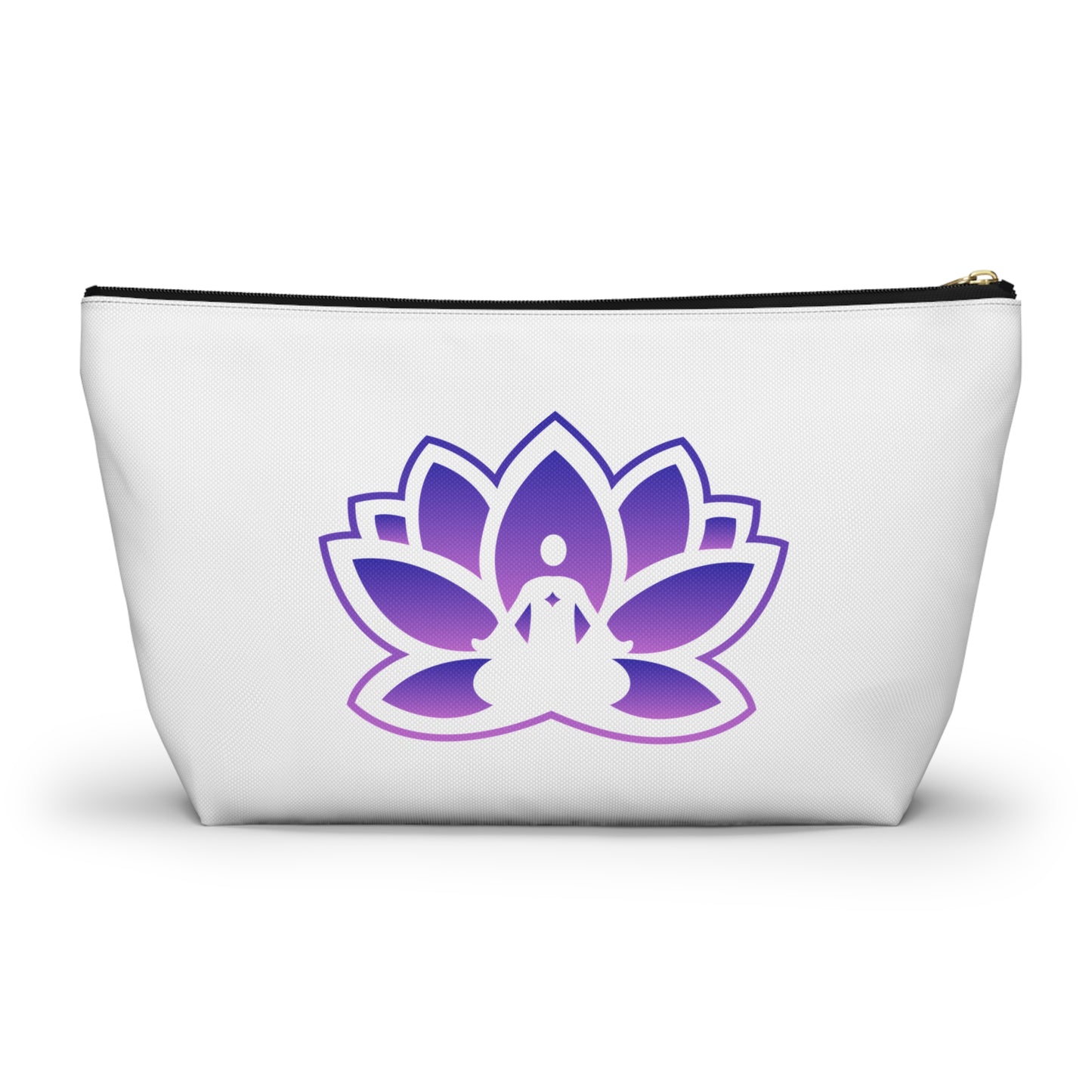 Accessory Pouch - "I am the light!" - Zen Storage, Travel Makeup Bag, Gift for Meditation, Yoga Essentials, Lotus Design