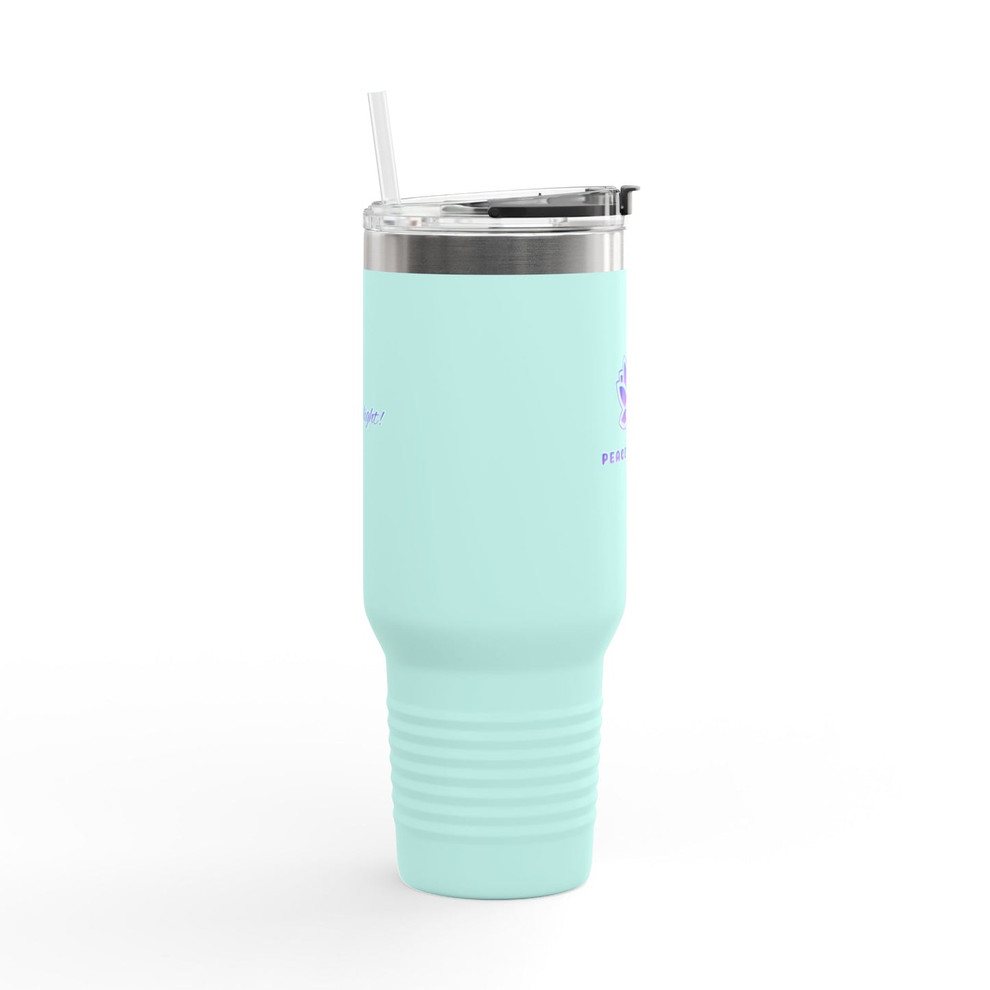 Serene Peace in a Pod Lotus Insulated Travel Mug - 40oz for Mindfulness on the Go
