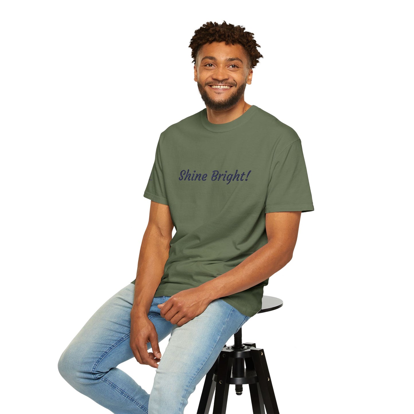 Shine Bright! Inspirational Peace in a Pod Embroidered T-Shirt
