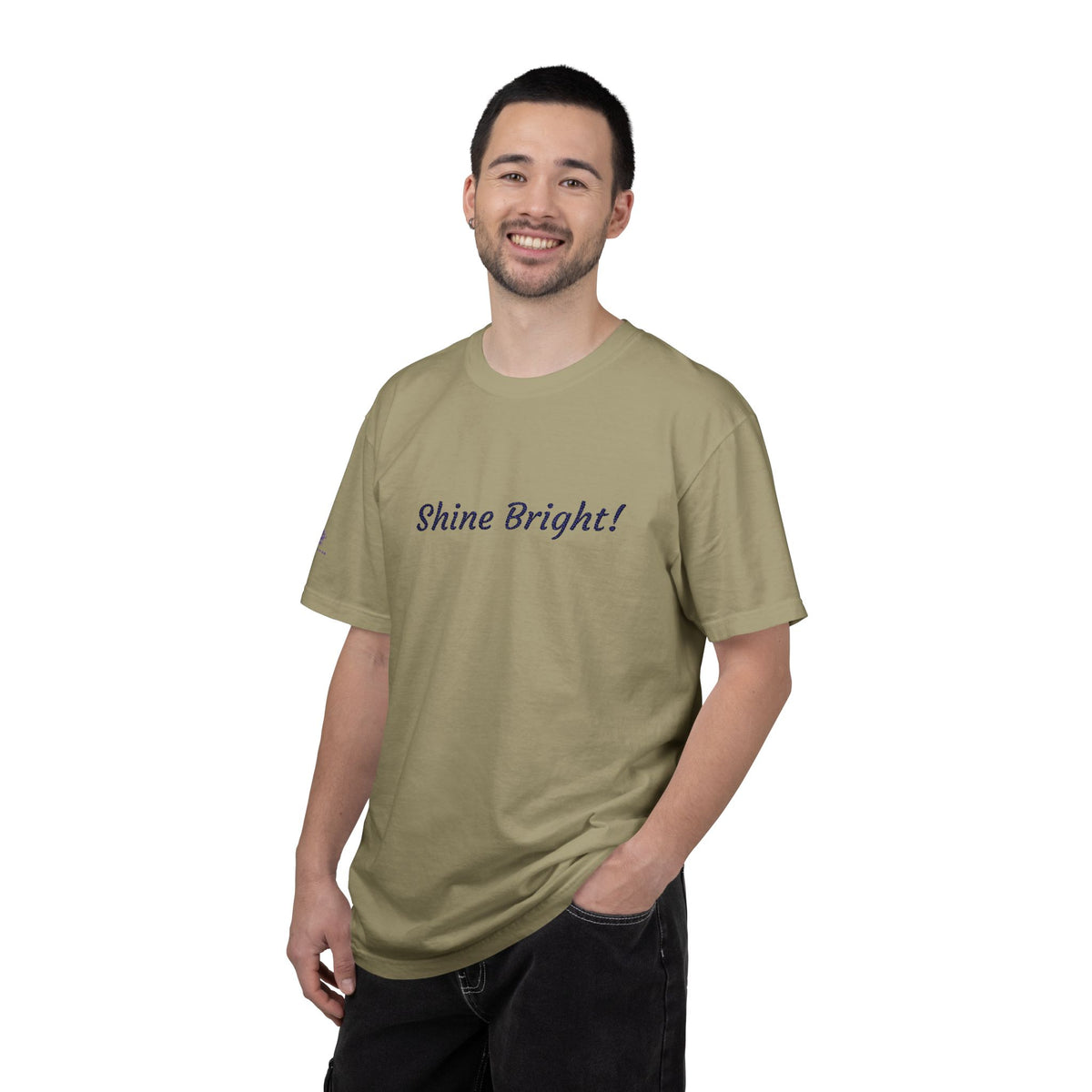Shine Bright! Inspirational Peace in a Pod Embroidered T-Shirt