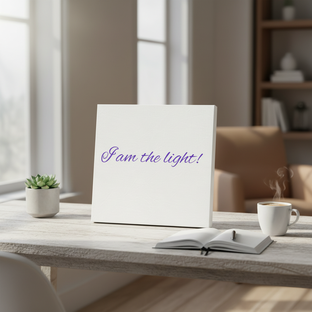 Peace in a Pod "I am the light!" Canvas 20x20 cm / 8x8″