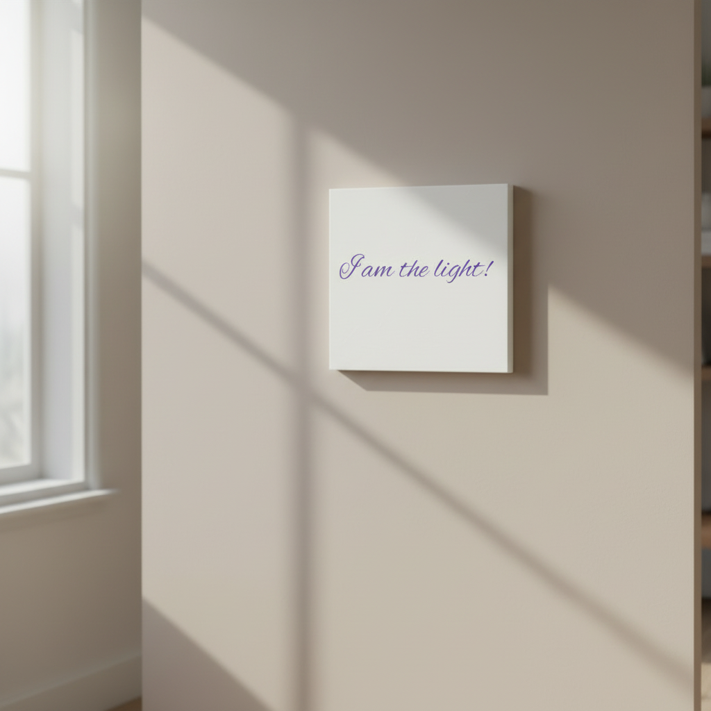 Peace in a Pod "I am the light!" Canvas 20x20 cm / 8x8″