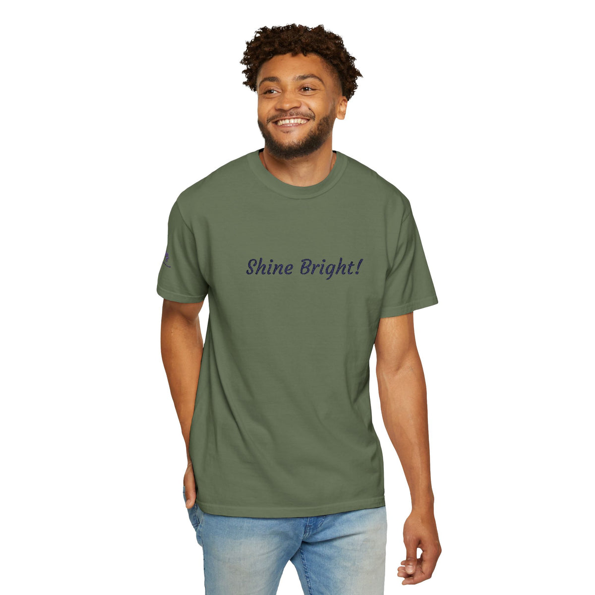 Shine Bright! Inspirational Peace in a Pod Embroidered T-Shirt