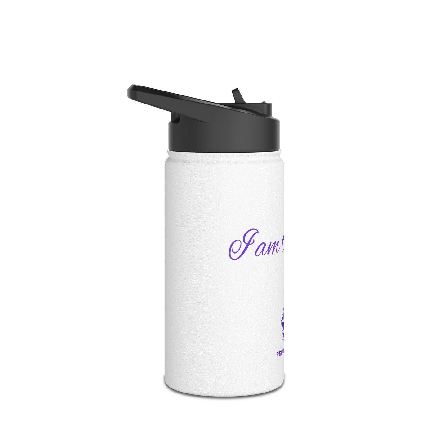 Inspirational Stainless Steel Water Bottle - "I Am the Light"