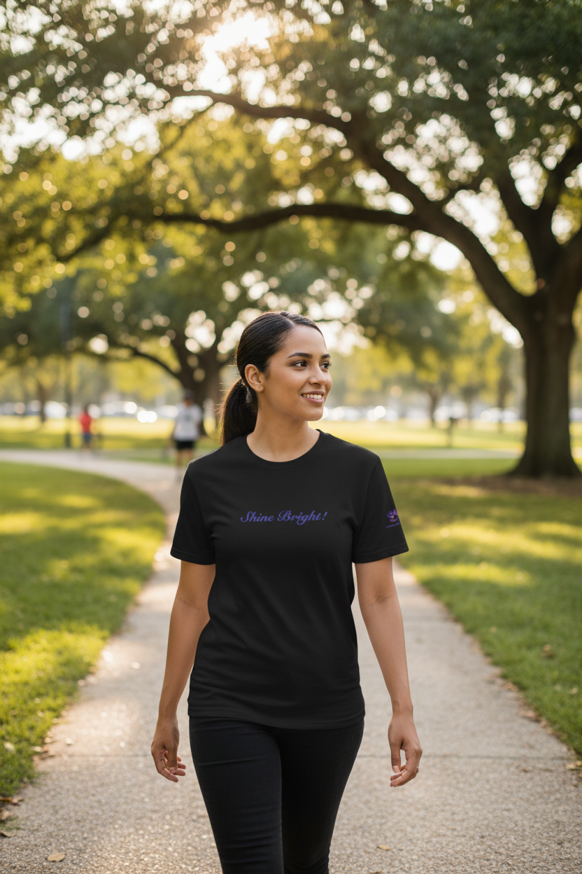 Peace in a Pod "Shine Bright!" Premium Unisex Crewneck T-shirt | Bella + Canvas 3001