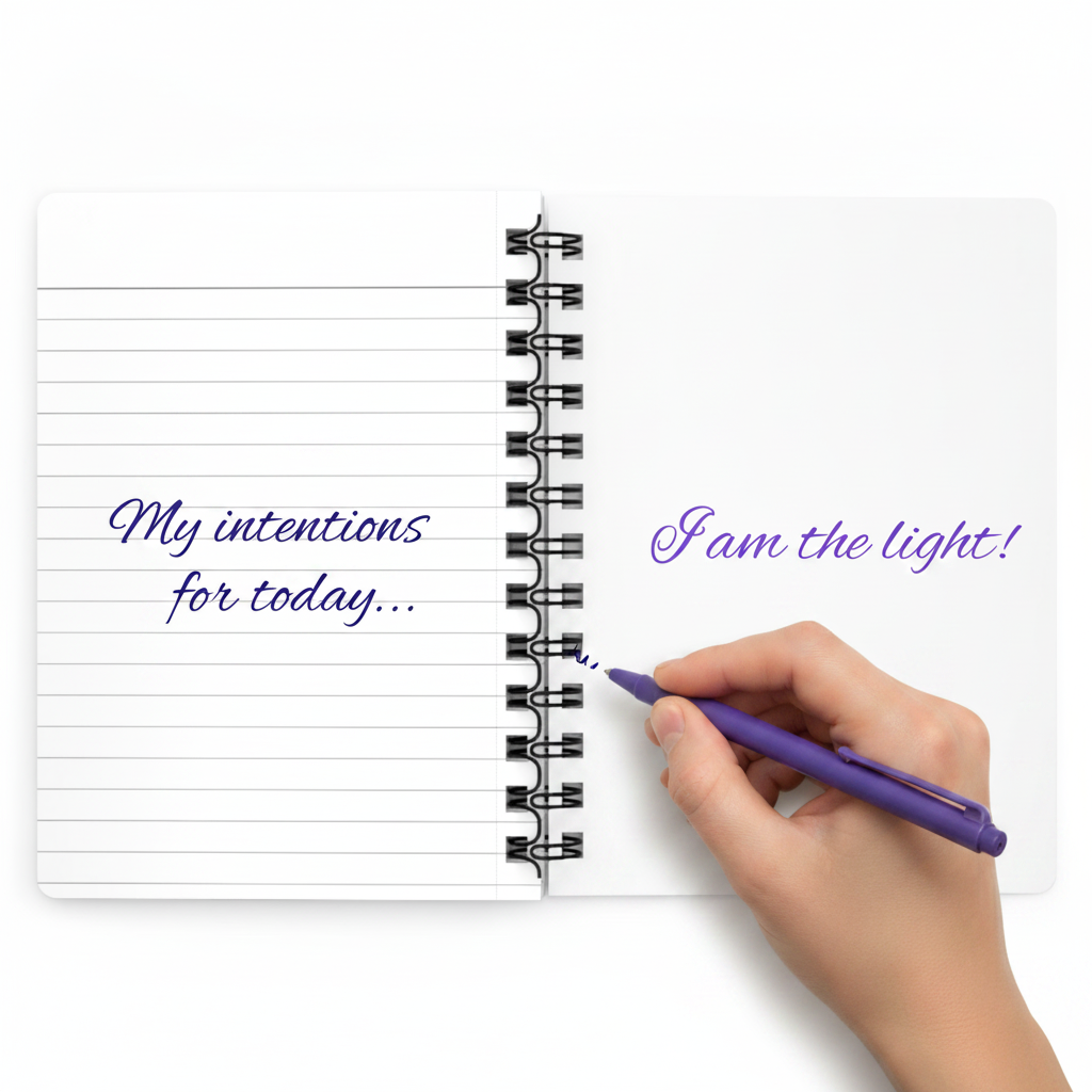 Peace in a Pod "I am the light!" Inspirational Spiral Bound Journal