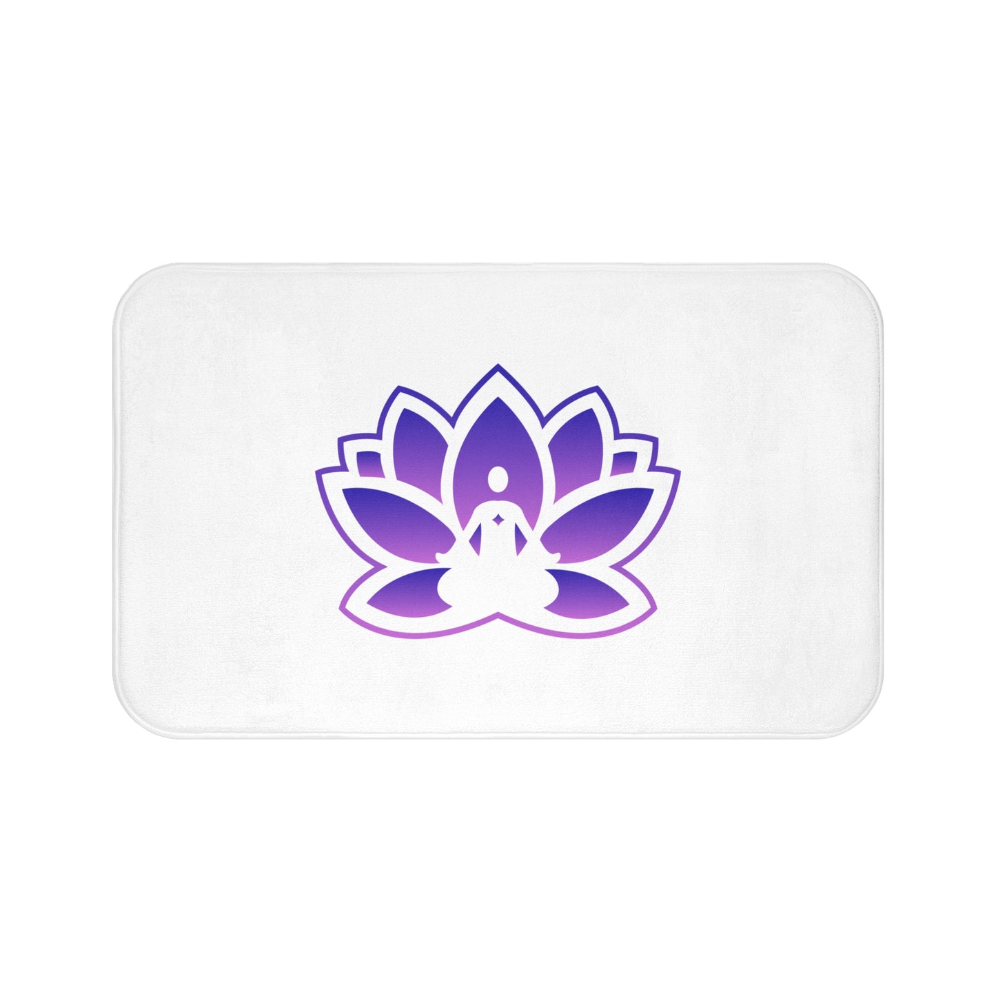 Serene Peace in a Pod Lotus Bath Mat - Calming Decor for Meditation & Relaxation