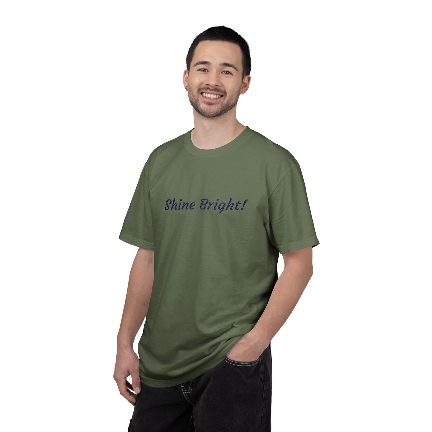 Shine Bright! Inspirational Peace in a Pod Embroidered T-Shirt