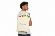 Empowering "I Am the Light!" Peace in a Pod Yoga Cotton Canvas Tote Bag