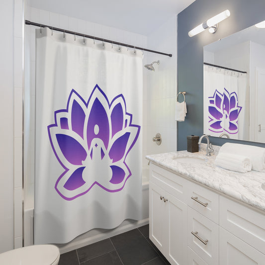 Meditative Lotus Shower Curtain - Tranquil Bathroom Decor