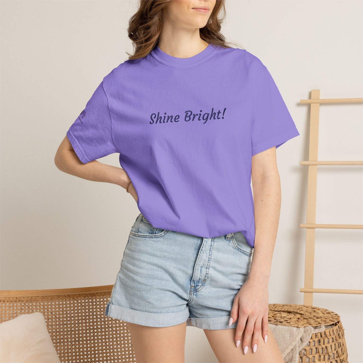 Shine Bright! Inspirational Peace in a Pod Embroidered T-Shirt