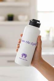 Peace in a Pod "I Am the Light" Inspirational Stainless Steel Water Bottle